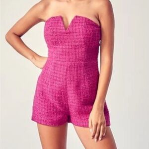 DO+BE Fuchsia Textured Jumpsuit
